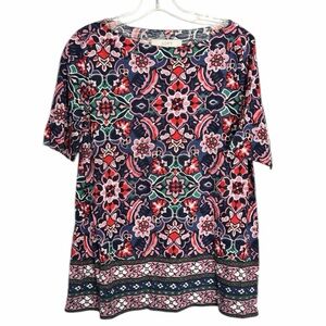 Ann Taylor Loft Floral Print Blouse Size Medium - PTP 18”